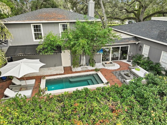 view of pool with a patio area