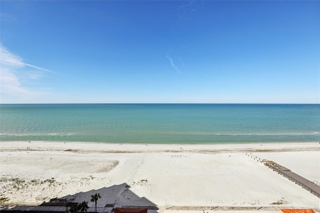 water view featuring a beach view