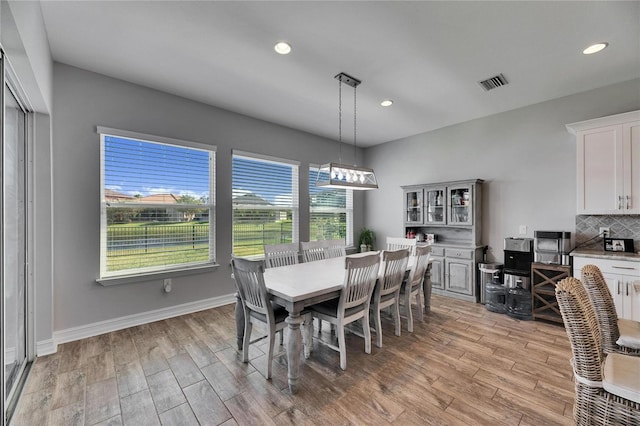 view of dining space