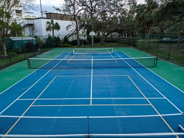 view of tennis court