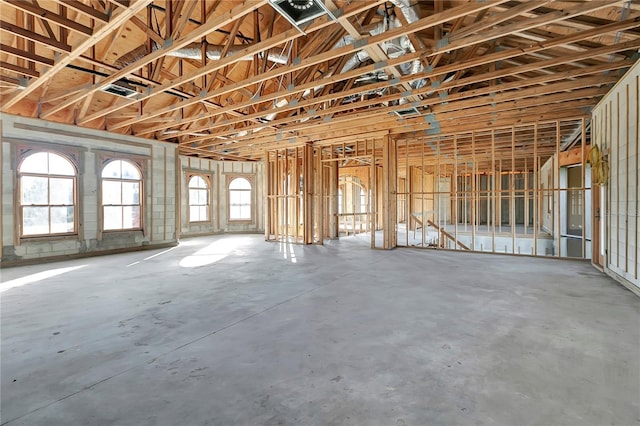 miscellaneous room with concrete floors