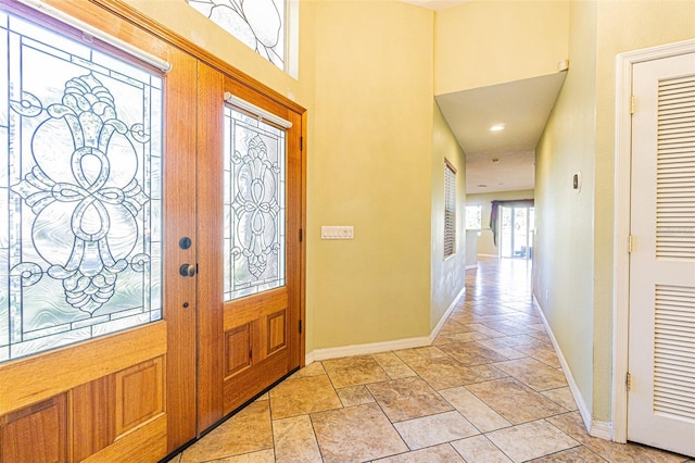 entrance foyer with french doors