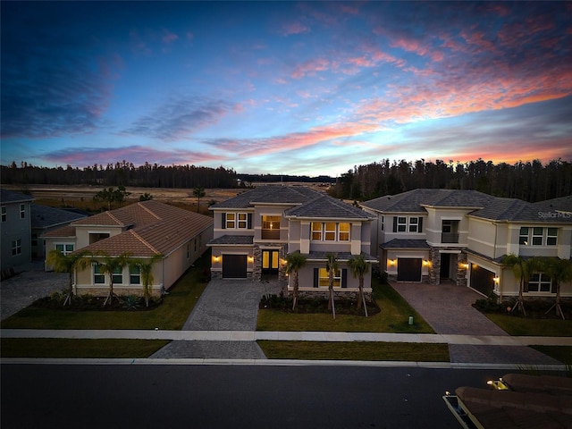 view of front of house featuring a garage