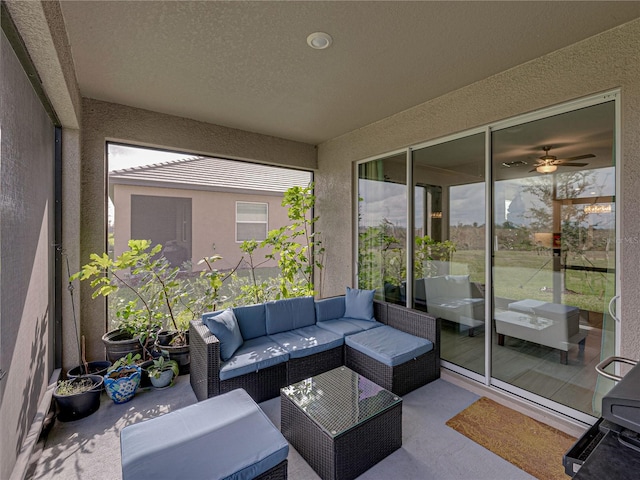 view of sunroom