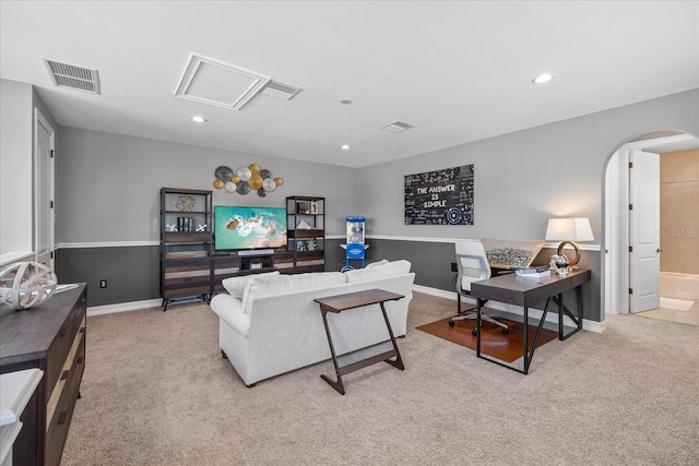 view of carpeted living room