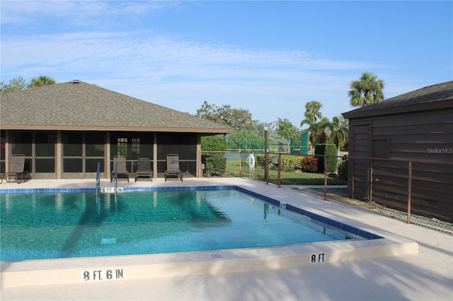 view of pool with a patio