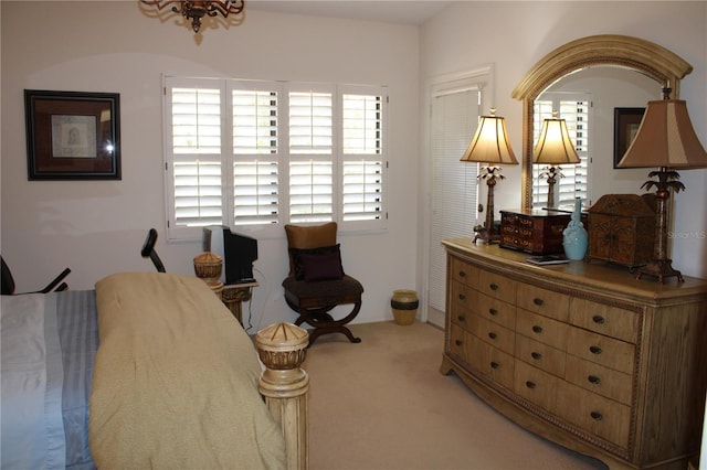 view of carpeted bedroom