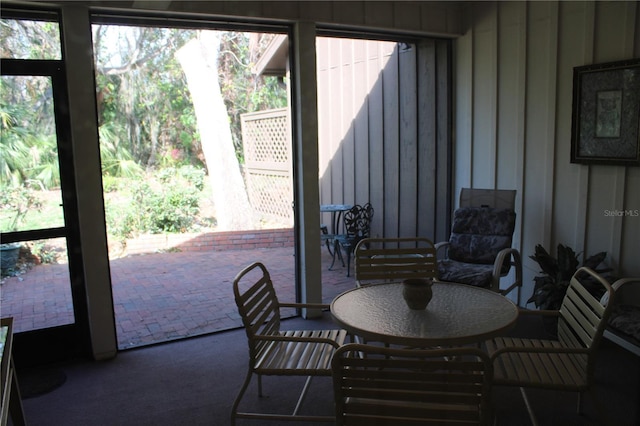 view of sunroom / solarium