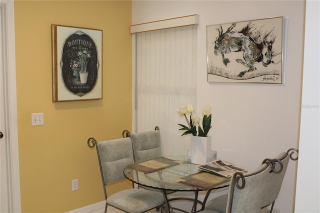 view of dining room