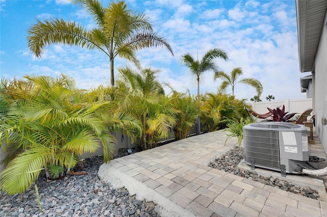 view of patio / terrace with central AC