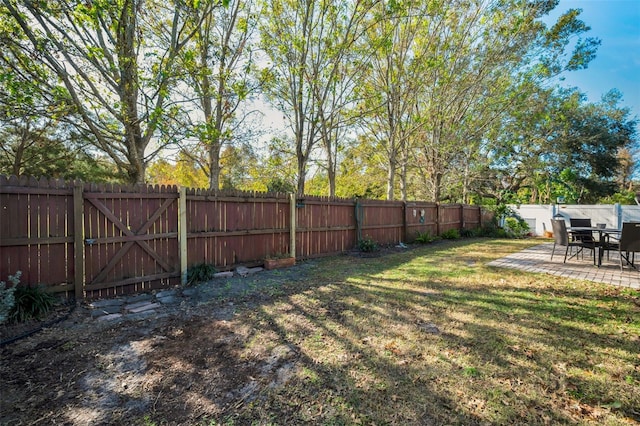 view of yard featuring a patio