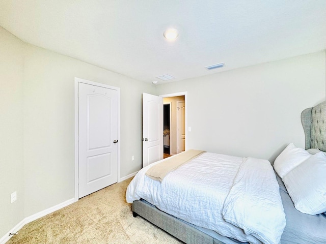 bedroom with carpet floors