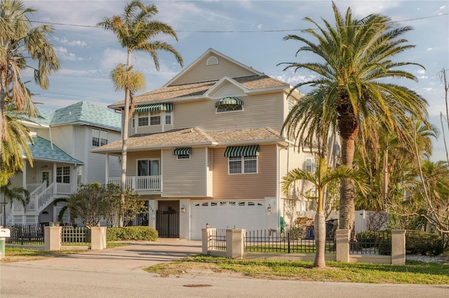 view of front of home featuring a garage