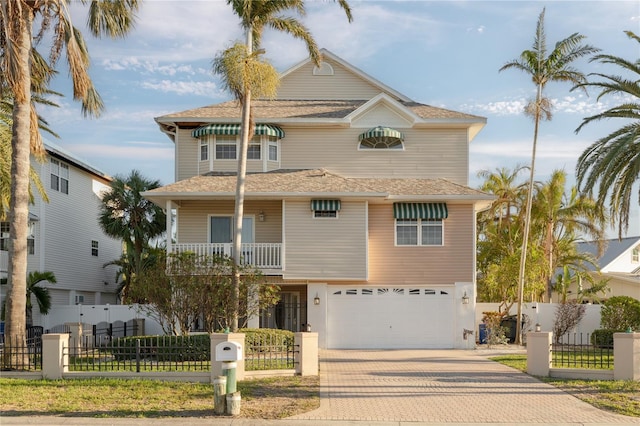 view of front of home featuring a garage