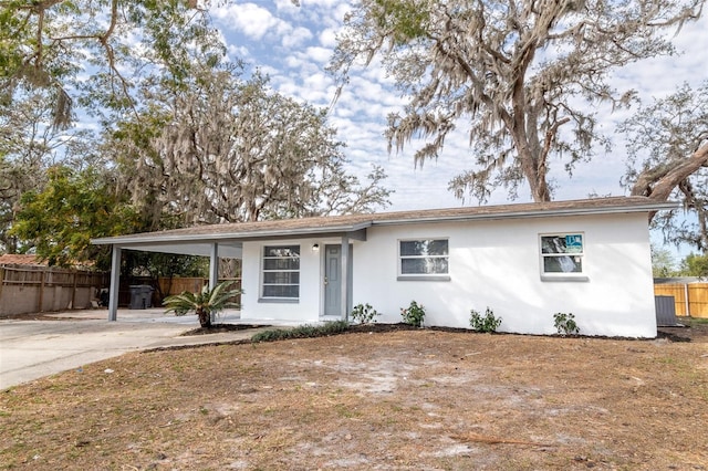 view of ranch-style home