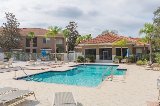 view of pool with a patio area