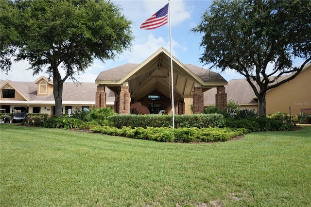 exterior space featuring a lawn