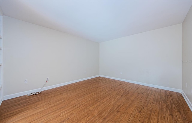 empty room featuring light wood-type flooring