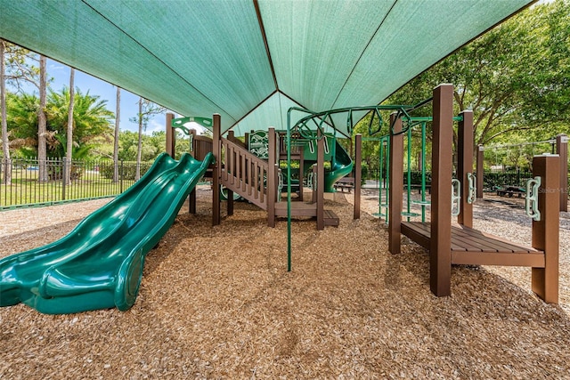 view of jungle gym