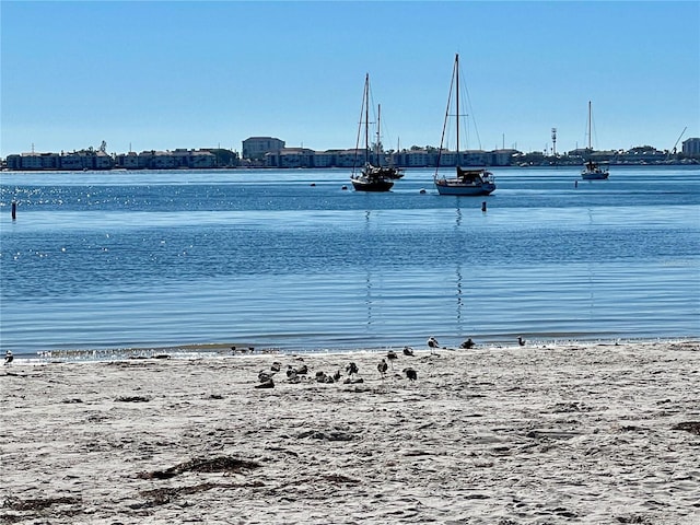 property view of water with a view of the beach