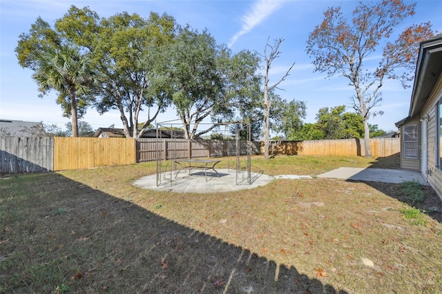 view of yard with a patio area