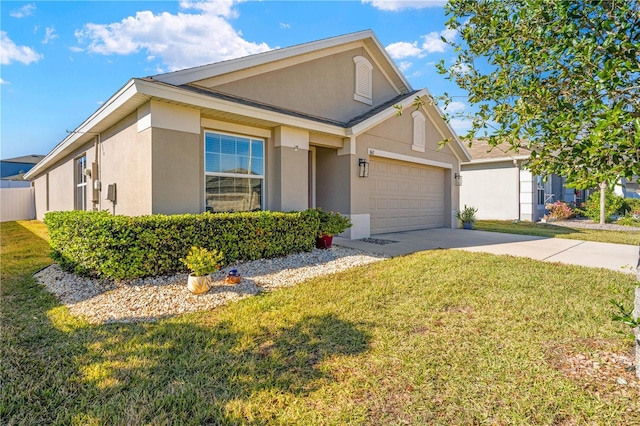 view of front of home with a front lawn