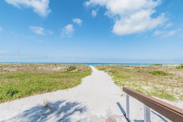 water view featuring a beach view