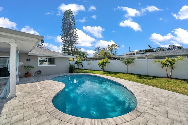 view of pool with a patio