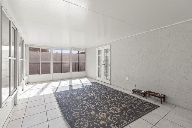 sunroom / solarium with french doors