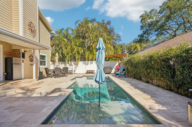 13945 75th Ave, Seminole, FL 33776 - view of pool featuring a patio area and a fenced backyard