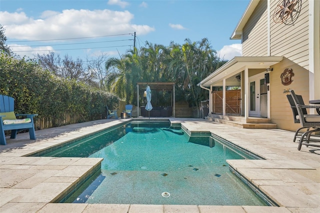 13945 75th Ave, Seminole, FL 33776 - view of swimming pool featuring a patio area and a fenced backyard