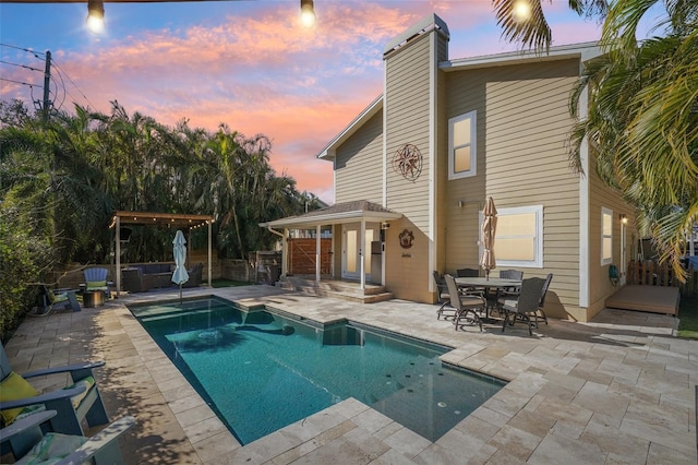13945 75th Ave, Seminole, FL 33776 - view of pool with a patio, fence, and outdoor dining area