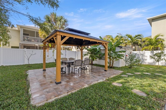 view of patio with a gazebo