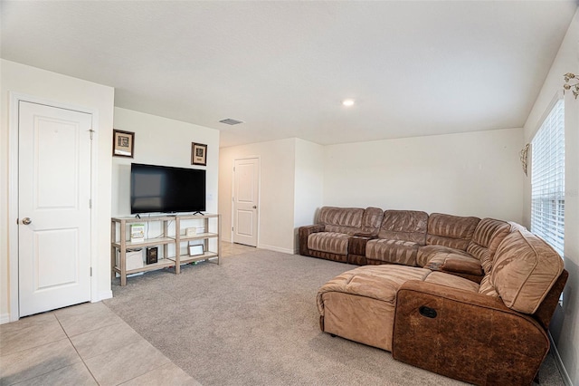 view of carpeted living room