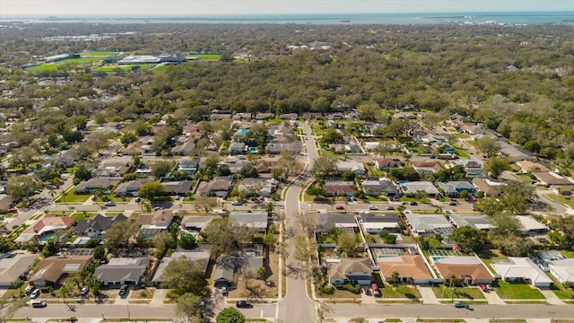 aerial view with a residential view