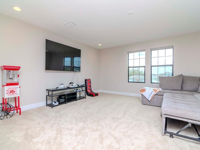 view of carpeted living room