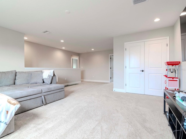 view of carpeted living room