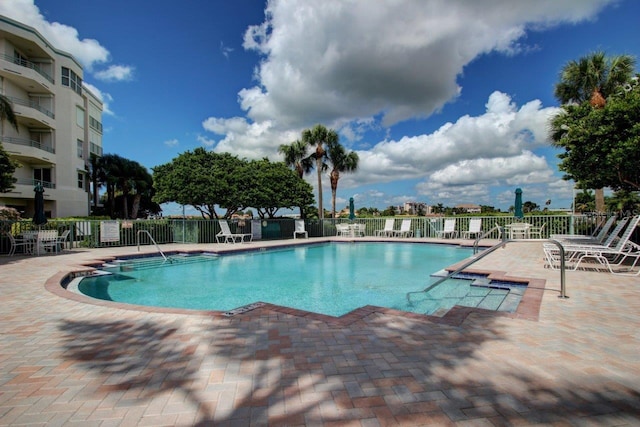 view of pool with a patio area