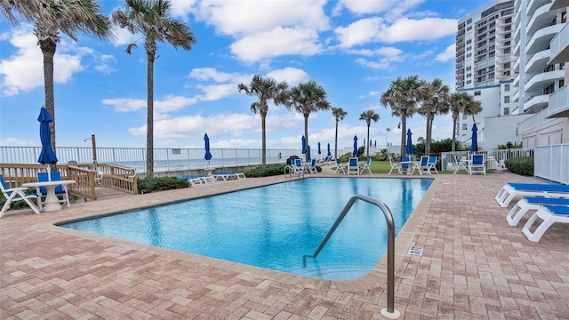 view of pool with a patio area