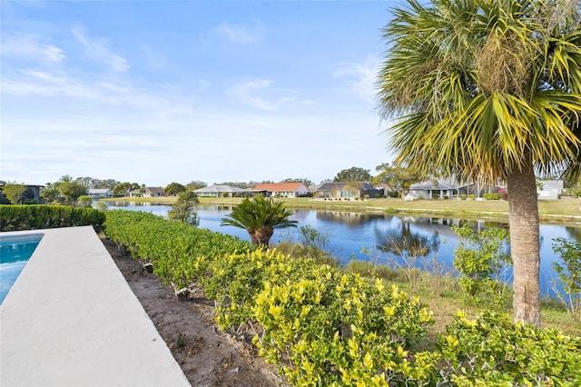 view of water feature