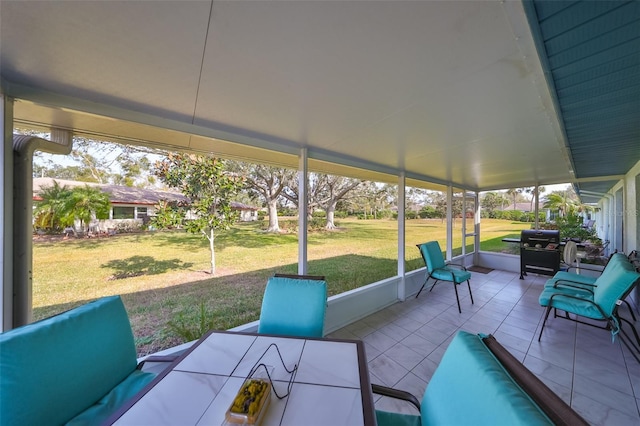 view of sunroom