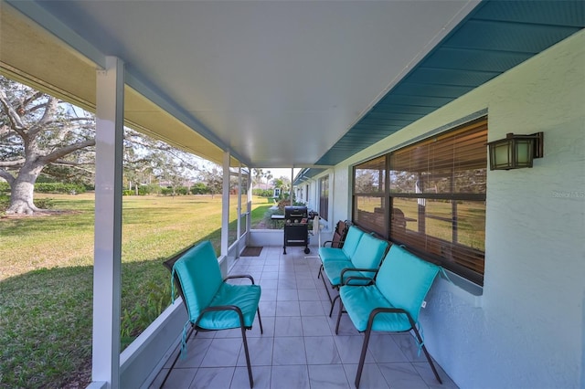 view of sunroom