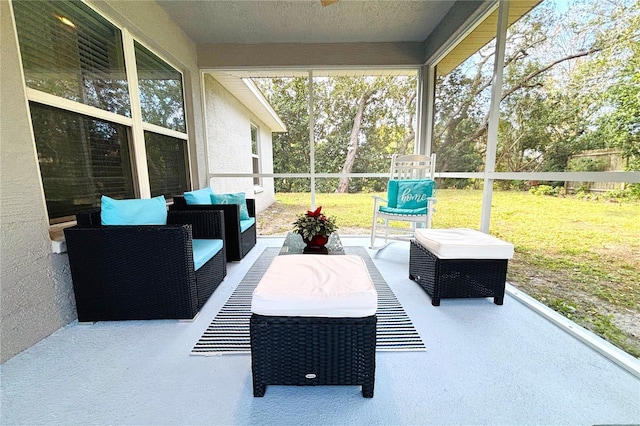 view of sunroom