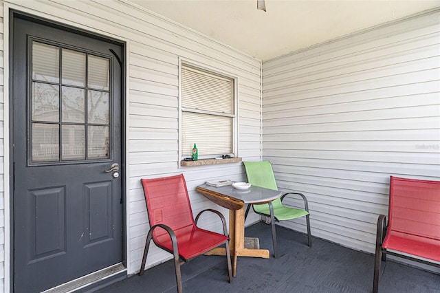 entrance to property with a porch