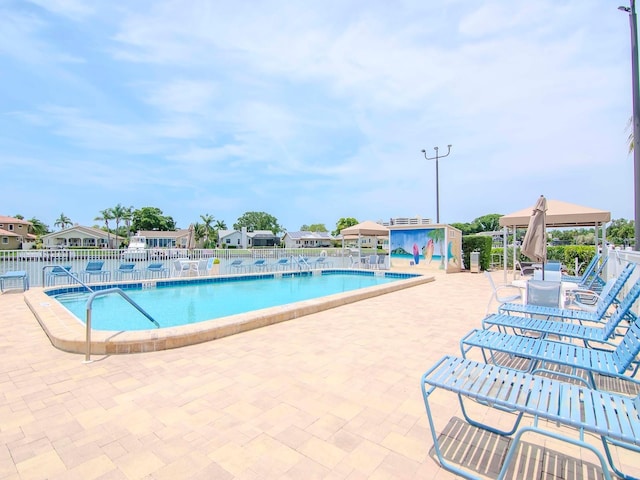 view of pool with a patio