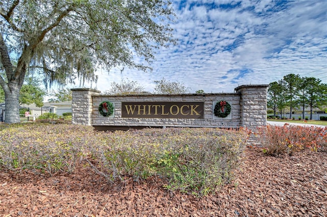 view of community sign