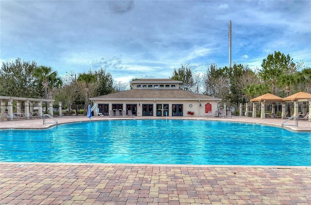 view of pool with a patio area