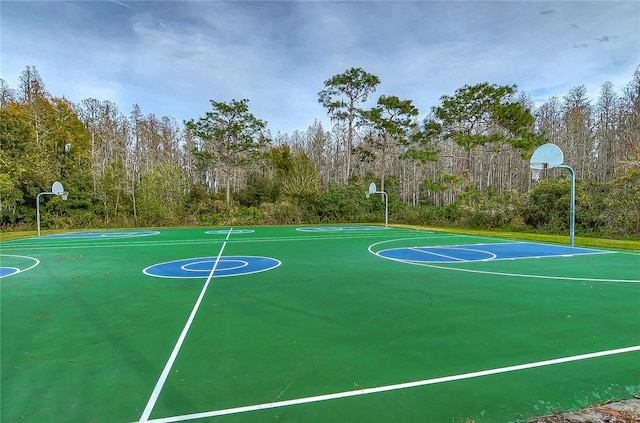 view of basketball court