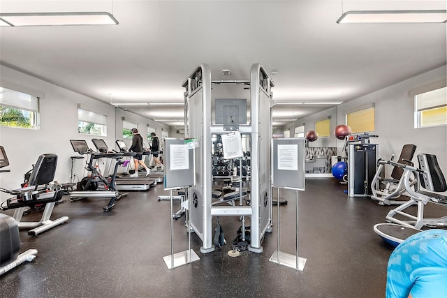 view of exercise room