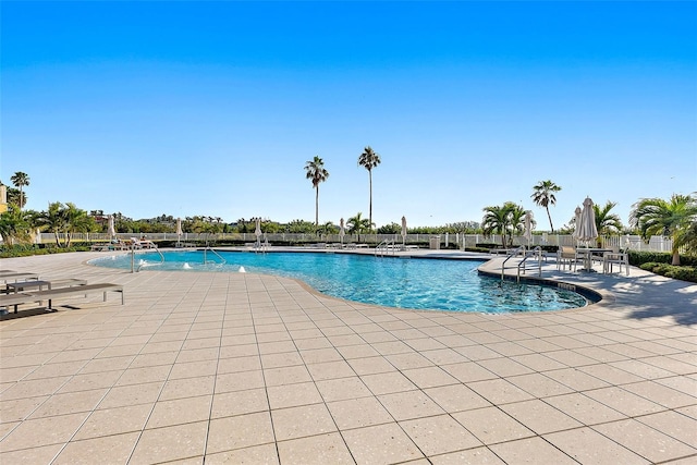 view of pool with a patio